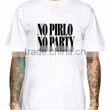 T Shirt Men No Pirlo No Party Letter Luxury Brand Short Sleeve Male Tops Retro T Shirts Plus Size
