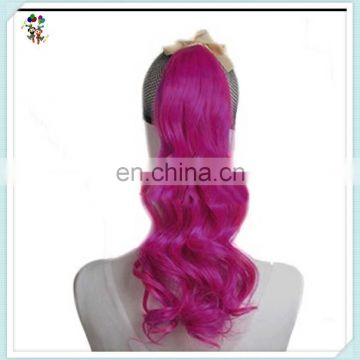 Girls Fancy Dress Purple Sexy Long Curly Ponytail Hair Extensions HPC-0157