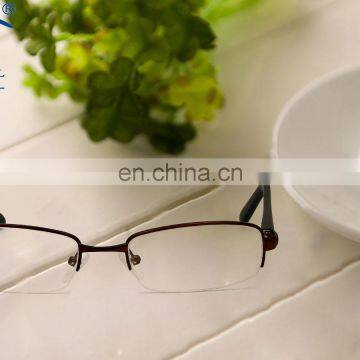 Clasic Black Blue Brown Gun Full Rim Rectangular Metal Half Rim Stock Optical Frames Slim Prescription Glasses