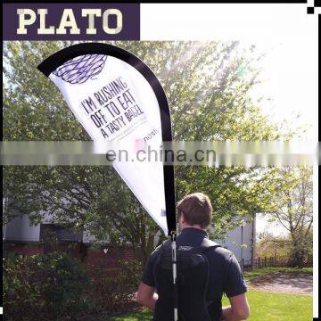 Advertising teardrop backpack feather banner with custom priting