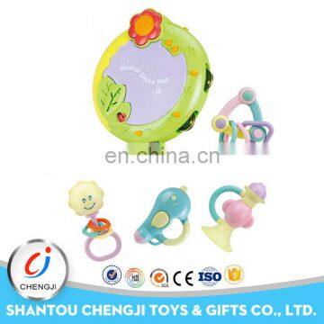Baby high quality funny gift plastic bath toy set mini tambourine