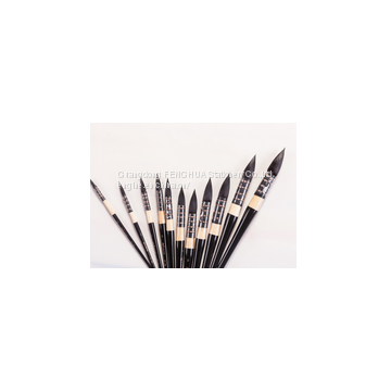 9PC/Set Squirrel Hair Wooden Handle Watercolor Paint Art Brush photo-3