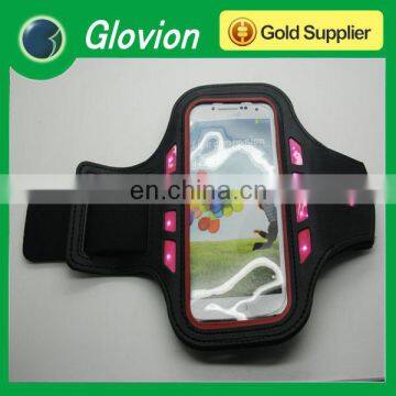 Nylon Flashing led armband glow luminescent safety sport armband flashing light phone armband