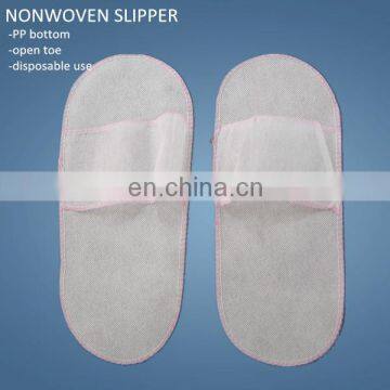 disposable nonwoven hotel slippers open toe