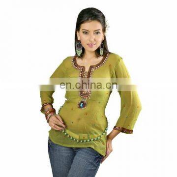 Fashion Ladies Blouse Skirts Cotton Tunics and Kaftan photo-5