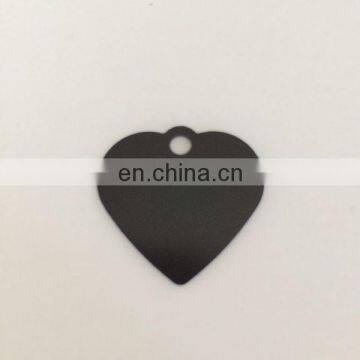 wholesale black heart shape pet tag