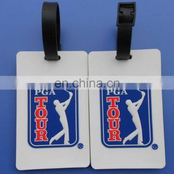 golf competition gifts white pvc bag name tags