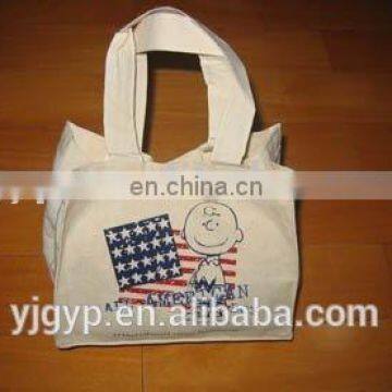 HOT SALE recyclable customized small canvas zipper bag