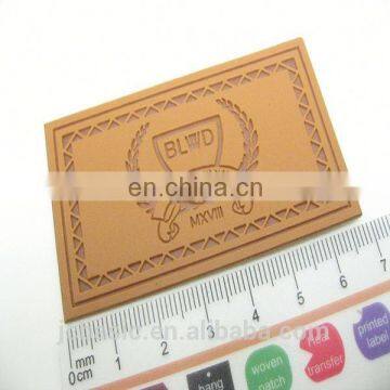 Fashion Design Custom pu Materials Jeans Leather Sewing Labels for Clothing photo-3