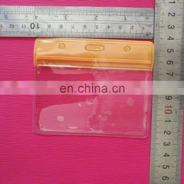 clear plastic waterproof id card holder with color on upper part