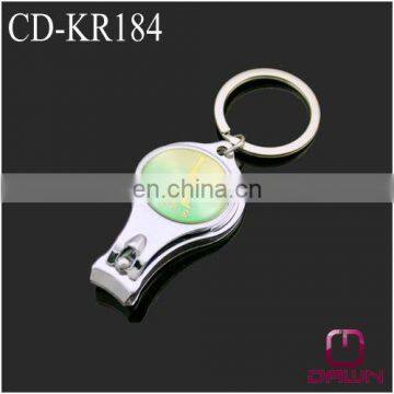 Promotional Nail Clipper with Keychain and Bottle Opener CD-KR184