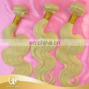 Golden American Sales Quality Hair in body wave Virgin Russian Naturall Human Hair 613# virgin hair wholesale