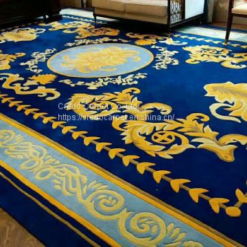 China customize design and size living room wool rug