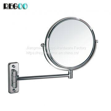 Makeup mirror round 3X magnifying folding magic wall mounted antique brass cosmetic mirror