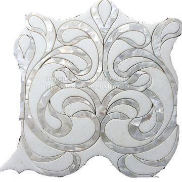 Hot Selling Marble Mosaic Waterjet Cut Mosaic for Bathroom photo-3