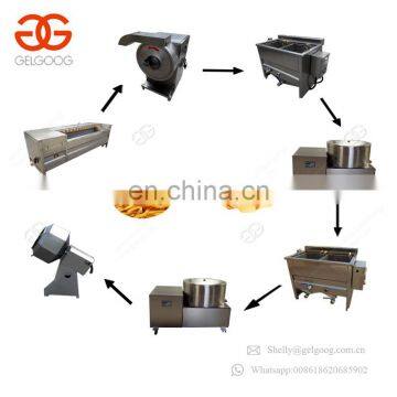 Frozen French Fries Machinery Equipment Production Line Potato Chips Fryer