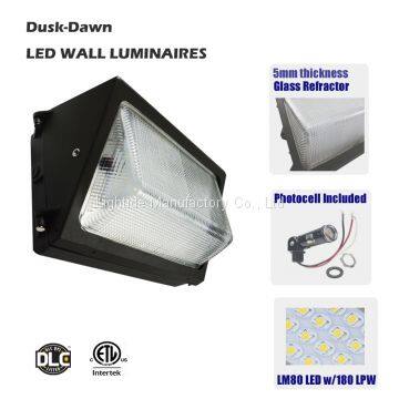 DLC qualified LED Security Lights dusk to dawn 120W, 100-277vac, Replacing 400 watts MH lamps