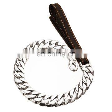 High-grade 30mm stainless steel polished cast thick chain large pet dog leash