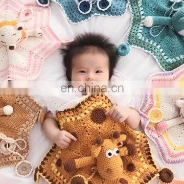 Yarncrafts Wholesale Hand Crocheted Premium Stuffed Yarn Blanket Baby Crochet Soothing Towel