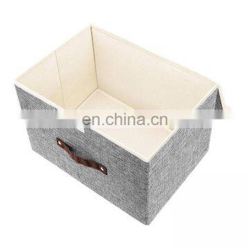 Custom Fabric Home Decorative Storage Box With Lid for Clothes Storage Large Size Storage Cube Boxes for Sale photo-3