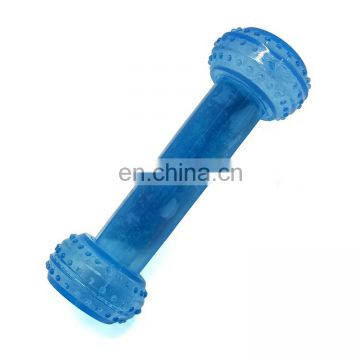 2020 factory price cooling dog chew toy dumbbell shape treats and  freeze dog toy summer play