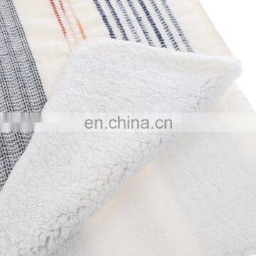 Grade A Grade and Spring/Autumn Season Home Use Korean Style Striped Blankets for Winter Double Layer photo-3