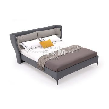 King Upholstered Bed   upholstered bed   kingsize leather beds   kingsize leather beds    Leather Bed supplier