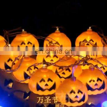 8 modes remote control battery powered pumpkin led string lights for halloween house indoor decorative lighting