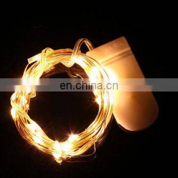 2M 20 LEDs Button Battery Operated Mini LED Silver Wire String Fairy Lights photo-2