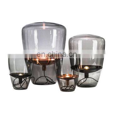 Современное скандинавское декоративное освещение, антикварный гостиничный стеклянный ночной светодиодный настольный светильник photo-2