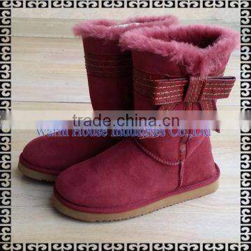 Classic High Quality Beautiful Warm Genuine Leather Snow Winter Warm Snow Boots