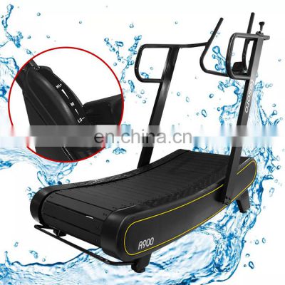 China self-generating buy low price Curved treadmill & air runner  for sale cheap non-motorized commercial gym equipment