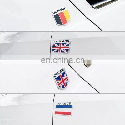 5*5 cm Aluminum Flag Shield Emblem Badge Decal Decor Sticker for Car Truck Auto photo-4