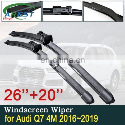 for Audi Q7 4M 2016 2017 2018 2019 Sline Car Wiper Blades Front Windscreen Windshield Wipers Car Accessories Stickers