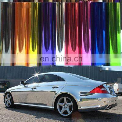 Flexible Chrome Silver Mirror Wrapping Vinyl Car Stickers Car Vinyl Wrap Sticker Wrap Sticker With Import Glue And Stretchable