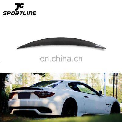 Auto Car Bumper Body kits Carbon Fiber rear wing trunk lip Spoiler For Maserati Gran Turismo 11~12