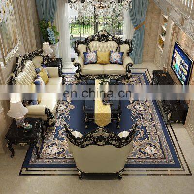 Luxury European furniture Wooden sofa living room furniture