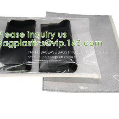 Compostable Metallic Glossy Holographic Private Label Bubble Mailing Bag, Zip Slider Clear Glitter Bubble Pouch Bag photo-4