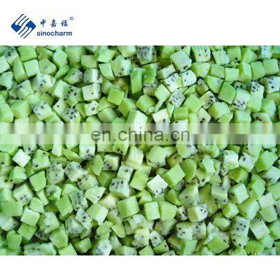 Sinocharm High Quality Hot Selling BRC A Approved IQF Peeled Kiwi Cubes Frozen Diced Kiwi