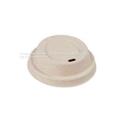 80mm Eco Friendly Disposable Compostable Biodegradable Paper Pulp Coffee Cup Lid