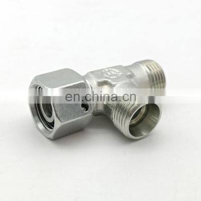 High Quality Pipe Compression Fittings Tee Brass Copper Carbon Steel Pipe Fitting Swivel Nut Run Tee