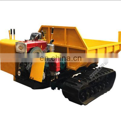 Mini rubber 1000kg crawler self-loading mini dumper with hydraulic system