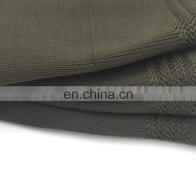 More smooth ribbing 1X1 2X2 jacket polyester spandex flat rib knit fabric supplier sewing ribbing