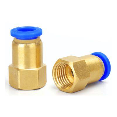 PCF Series Pu Hose Connector Female Straight Pneumatic One Touch Brass Fittings photo-3