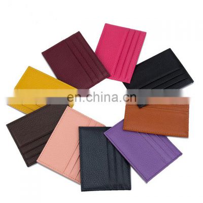 Amazon Hotsale In Stock Colorful Genuine Leather Card Holder