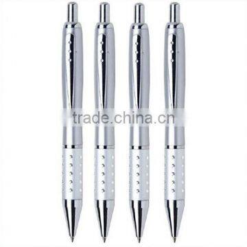 silver color plastic ballpoint pen