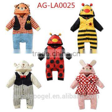 cute animal clothes baby elephant bee rabbit ladybug rompers baby AG-LA0025