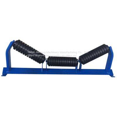 DIN Belt Conveyor Q235 Carbon Steel Impact Roller for Copper Mine