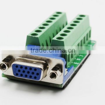 DB15 Female VGA Break Out Terminal Block Board