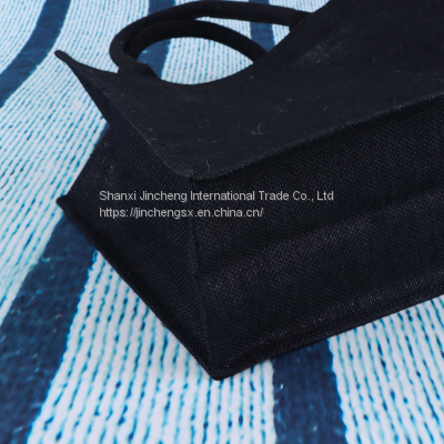 Custom Logo Printed Cheap Recycle Eco Friendly Shopping Jute Tote Bag photo-4